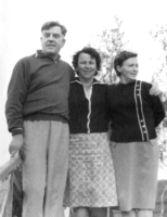 Слева направо: Игорь Иванович Бирюков, Клавдия Михайловна Додуева, Ольга Ефимовна Бирюкова
