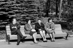 Слева направо: Ф. И. Дмитрук, М. А. Крохина, Л. А. Дмитрук, Л. Н. Тимощенко (Туторская) 